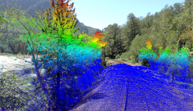 Another view of how LiDAR technology captures track data